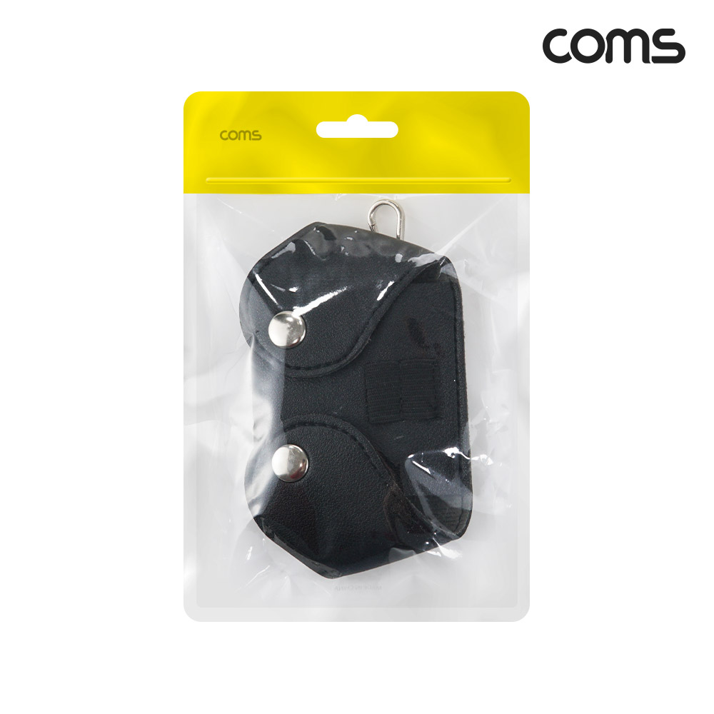 Coms 가죽 골프공포켓 벨트 볼주머니 파우치 똑딱이 Black