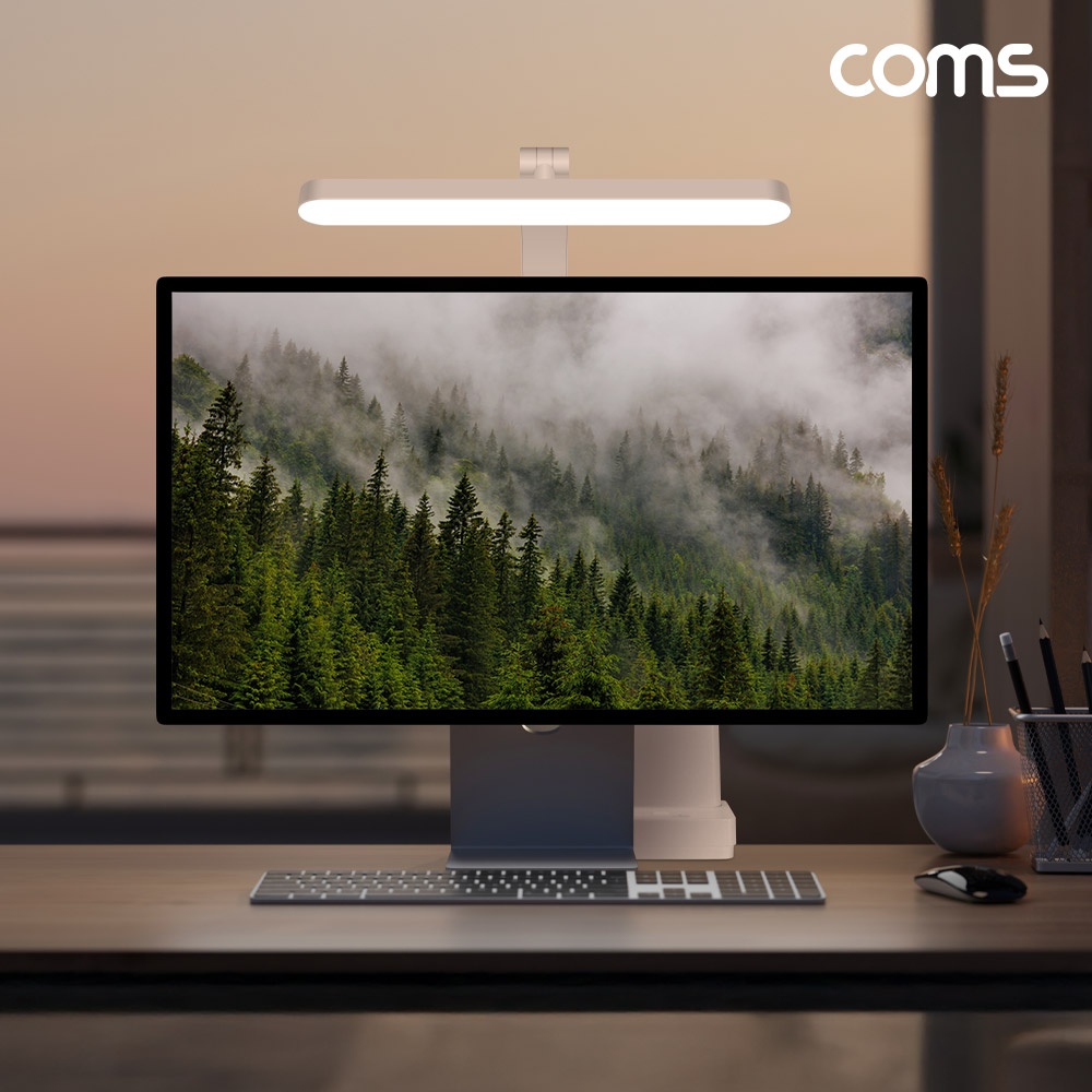 Coms LED 스탠드 블루라이트차단 플리커프리 모니터조명