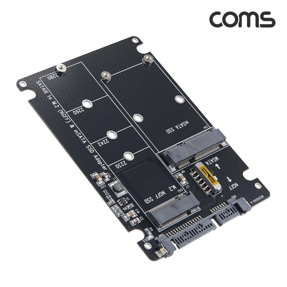 Coms mSATA M.2 NGFF B+M Key SSD SATA3 변환 어댑터