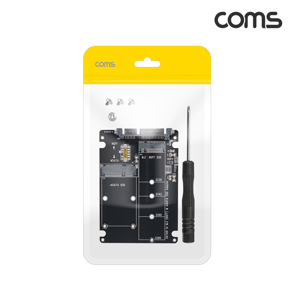 Coms mSATA M.2 NGFF B+M Key SSD SATA3 변환 어댑터