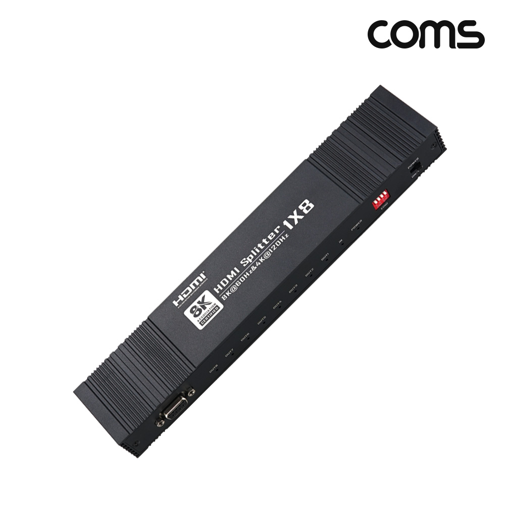 Coms HDMI 분배기 2.1 1:8 8K@60Hz 4K@120Hz EDID RS232