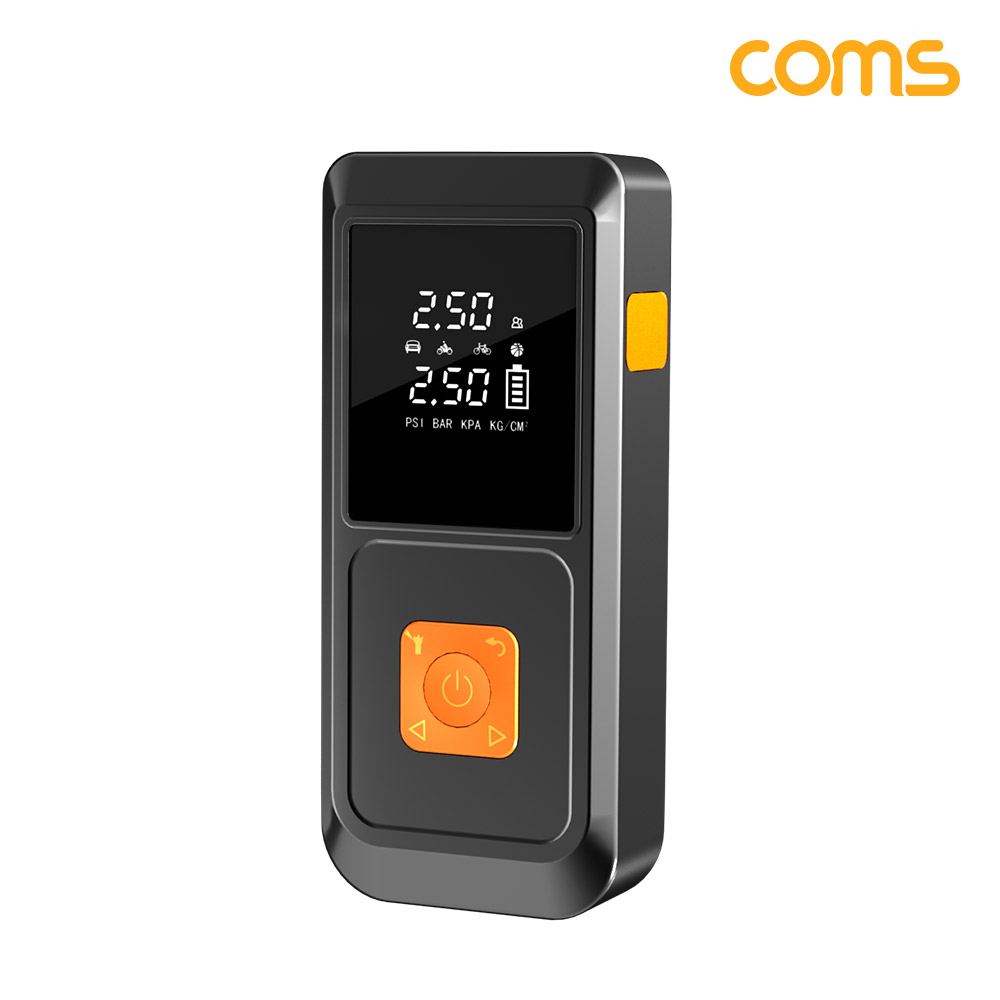 Coms 4 in 1 차량용 공기주입 및 멀티 점프스타터, 10000mAh 차량용 배터리 방전 공기압 에어펌프 공기주입 자동차 오토바이
