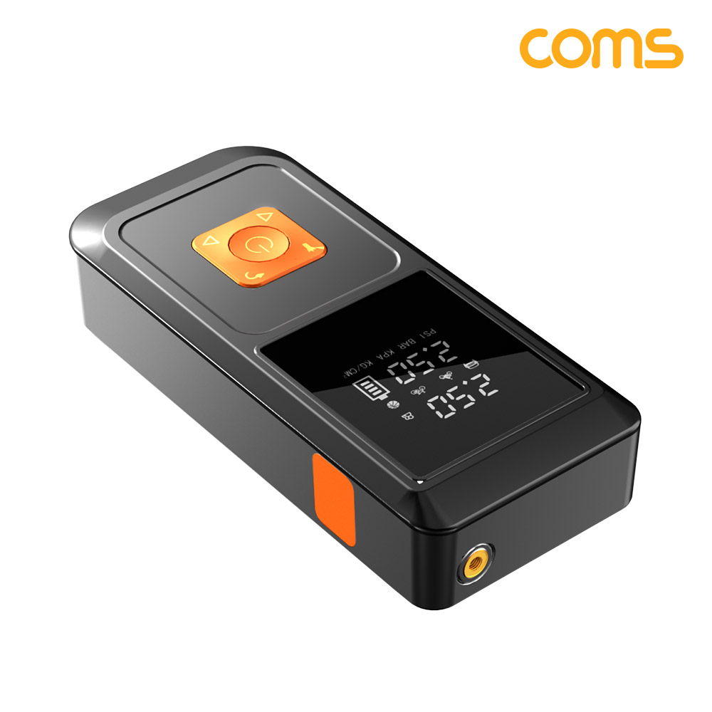Coms 4 in 1 차량용 공기주입 및 멀티 점프스타터, 10000mAh 차량용 배터리 방전 공기압 에어펌프 공기주입 자동차 오토바이