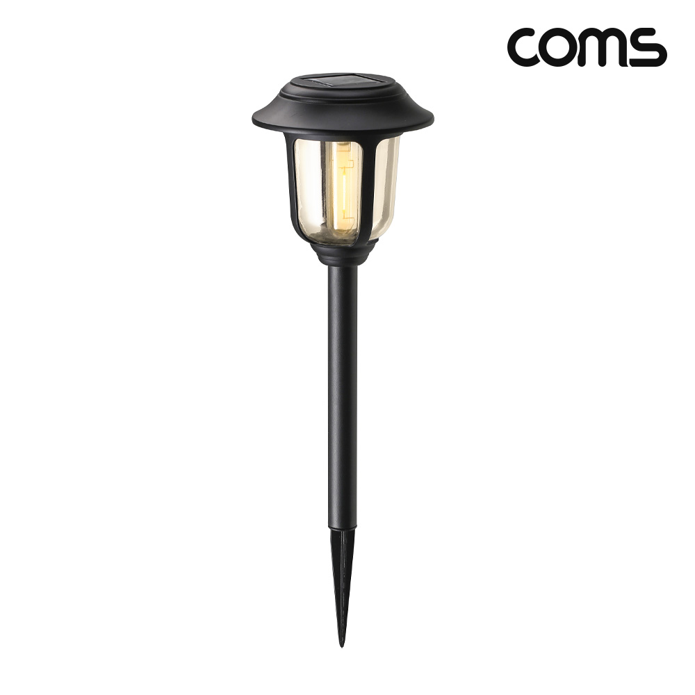 Coms 태양광 LED 정원등 에디슨전구형 야외조명 전원주택 테라스 조명