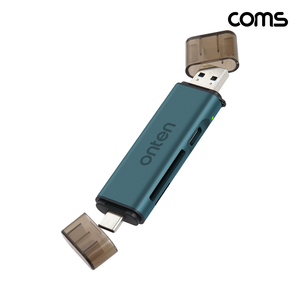 Coms USB A 3.0 + C타입 멀티허브 카드리더 5Gbps