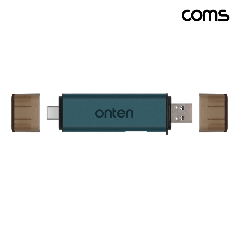 Coms USB A 3.0 + C타입 멀티허브 카드리더 5Gbps