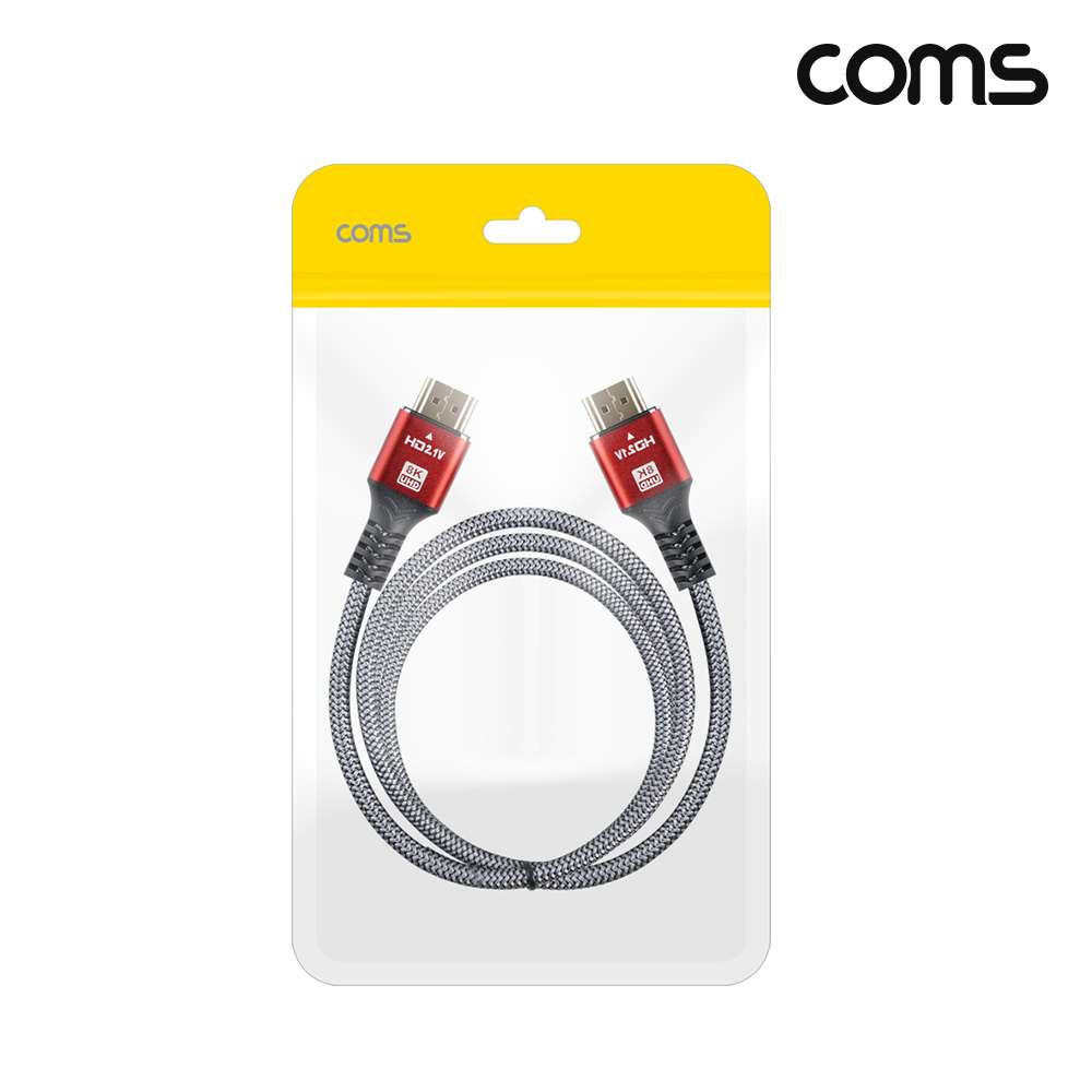 Coms HDMI 2.1 케이블 1.8m 8K 60Hz UHD