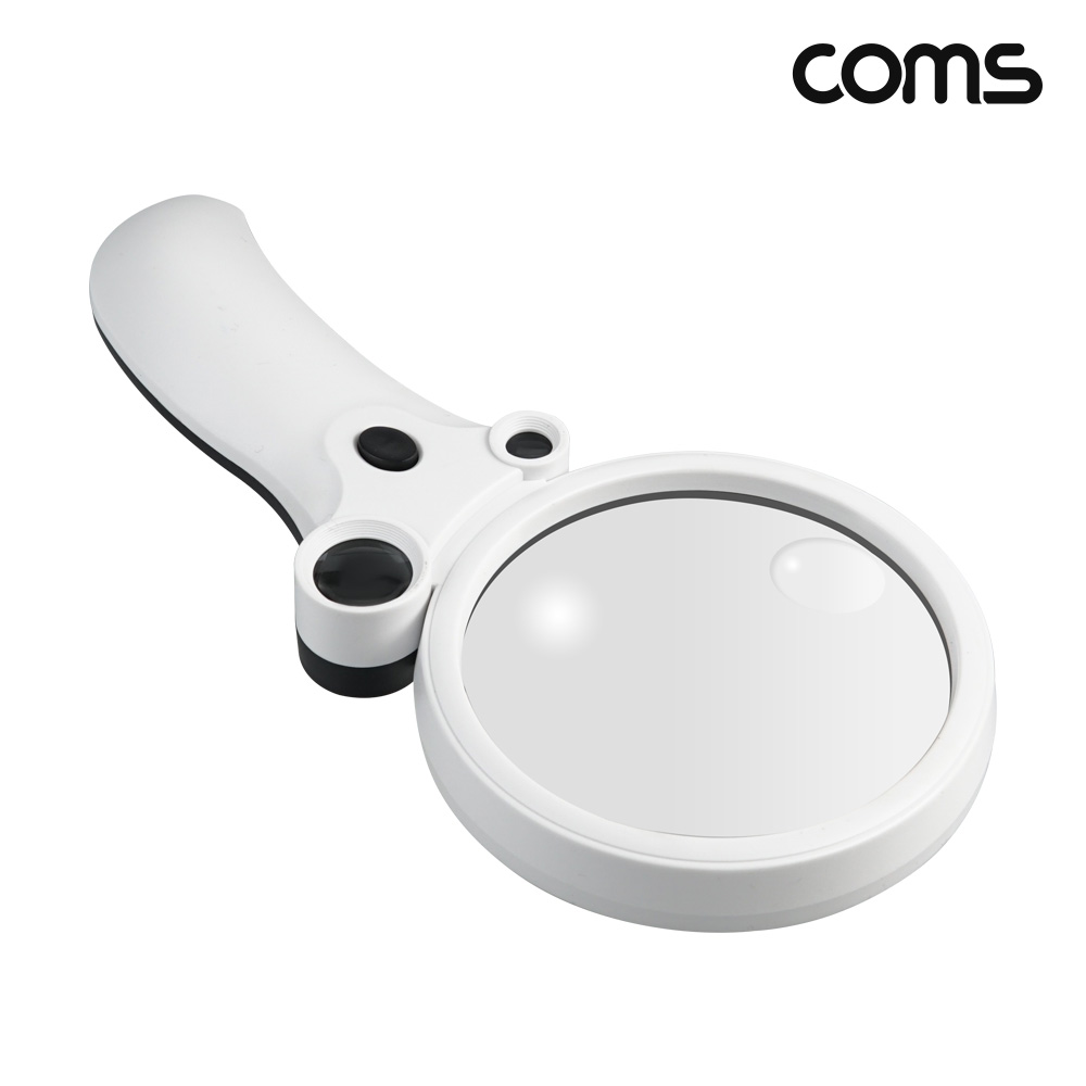 Coms 돋보기 확대경 멀티 렌즈 LED 램프 2.5x 4.5x 25x 55x