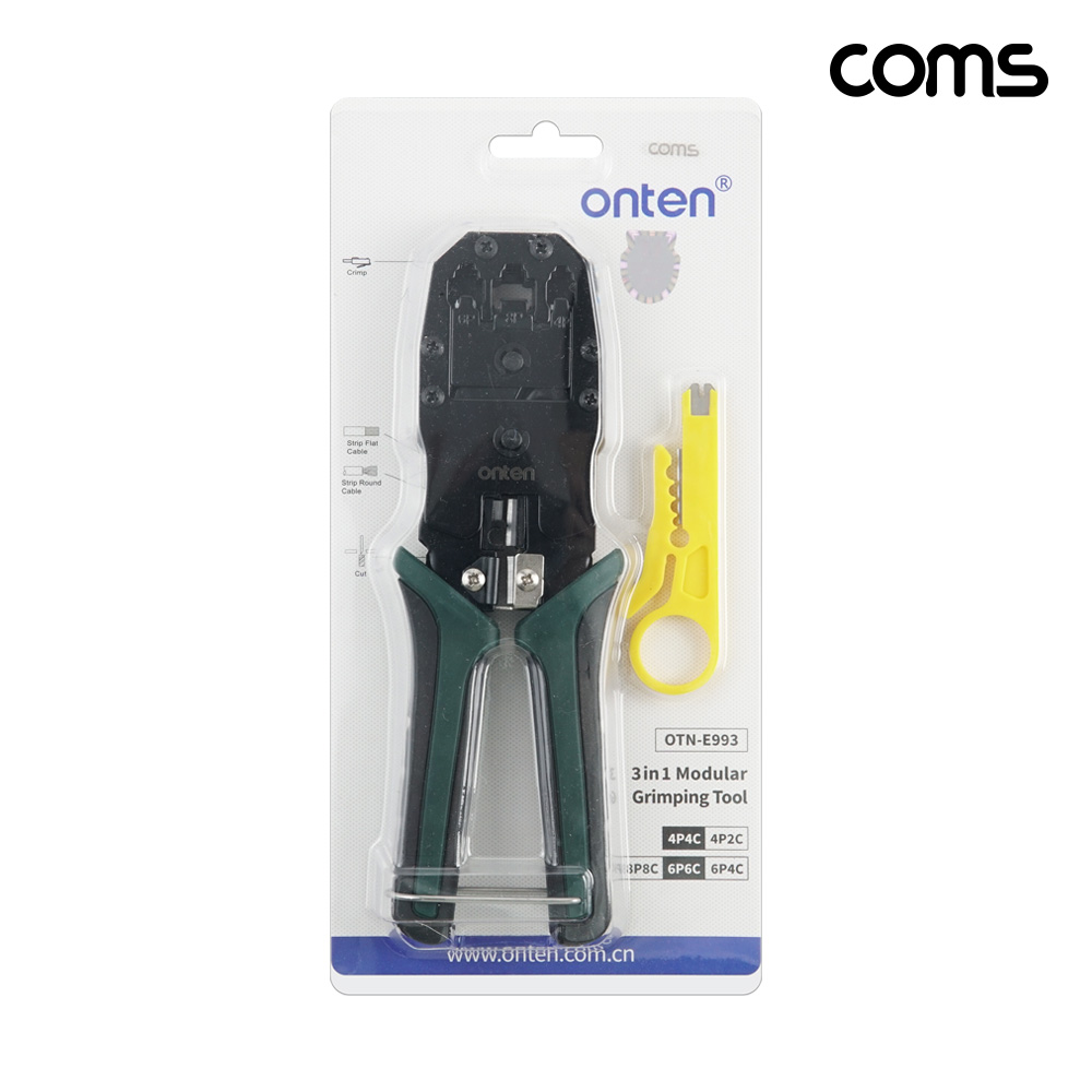 Coms 3 in 1 모듈러 압착기 4P 6P 8P 절단 탈피 압착 컷팅 크림핑