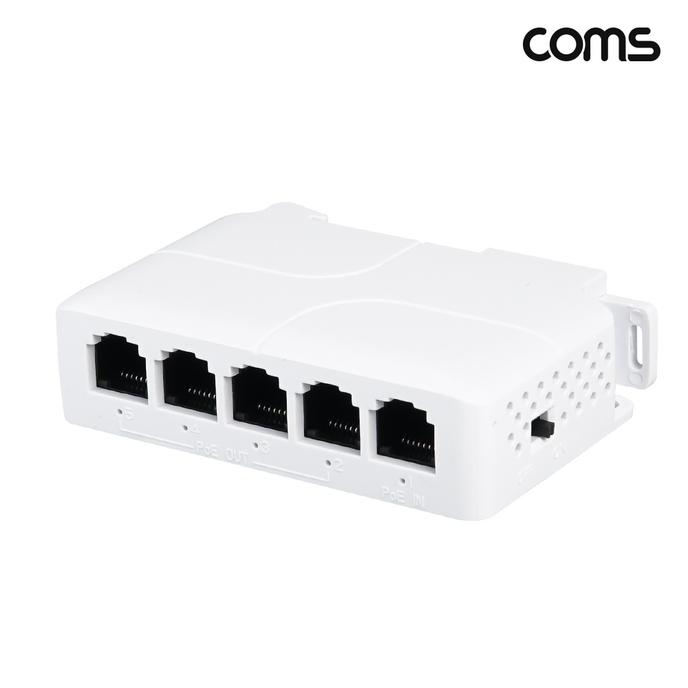 Coms PoE 분배기 1:4 무전원 4분배 10/100mbps