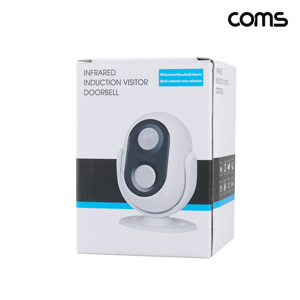 Coms 방문자 감지센서 모션센서 도어벨 경보기 360도 회전