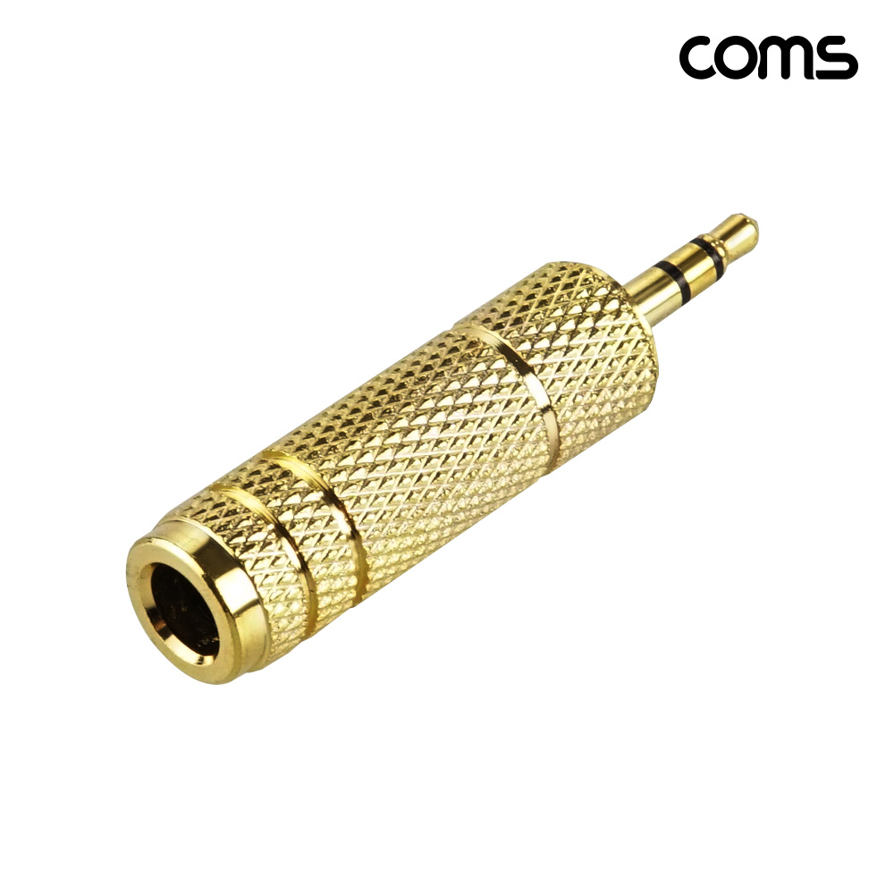 Coms 스테레오 젠더 6.5mm MONO Femle to 3.5mm ST male 골드커넥터 모노