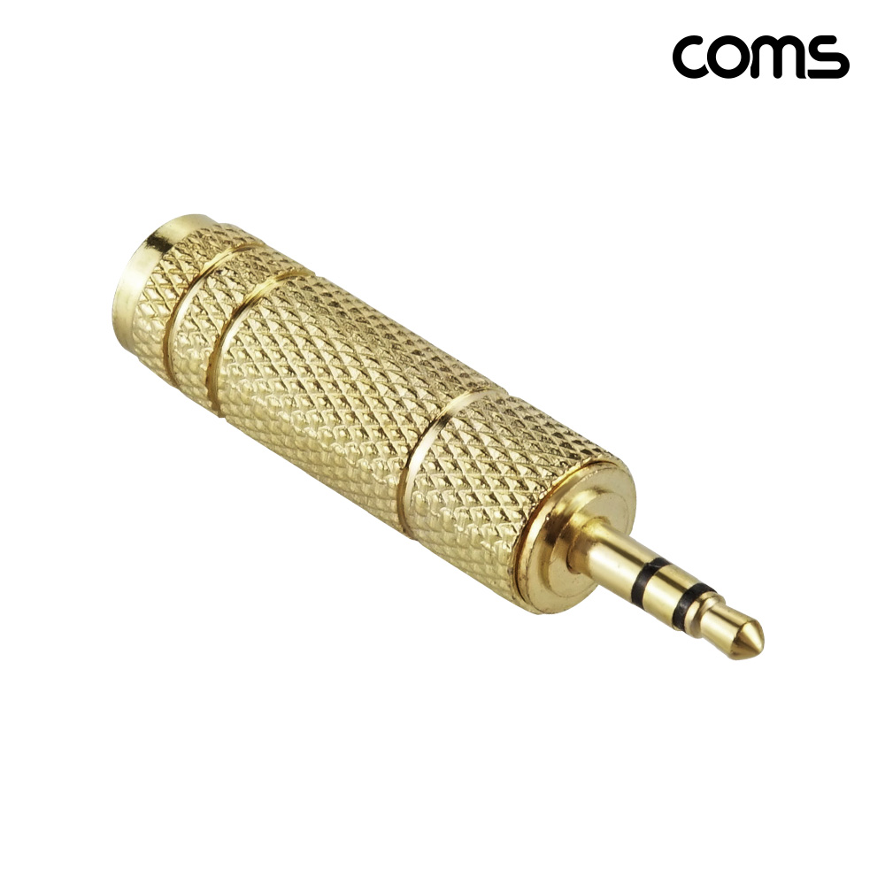 Coms 스테레오 젠더 6.5mm MONO Femle to 3.5mm ST male 골드커넥터 모노
