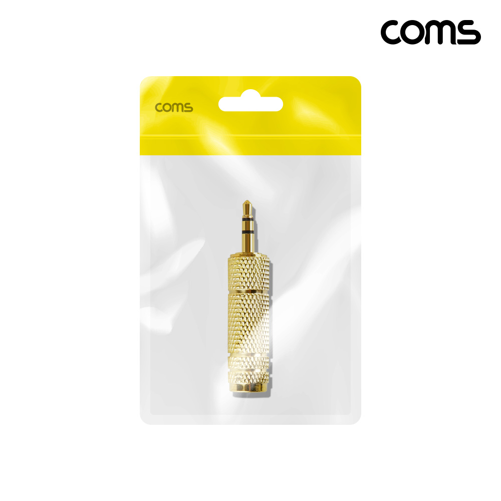 Coms 스테레오 젠더 6.5mm MONO Femle to 3.5mm ST male 골드커넥터 모노