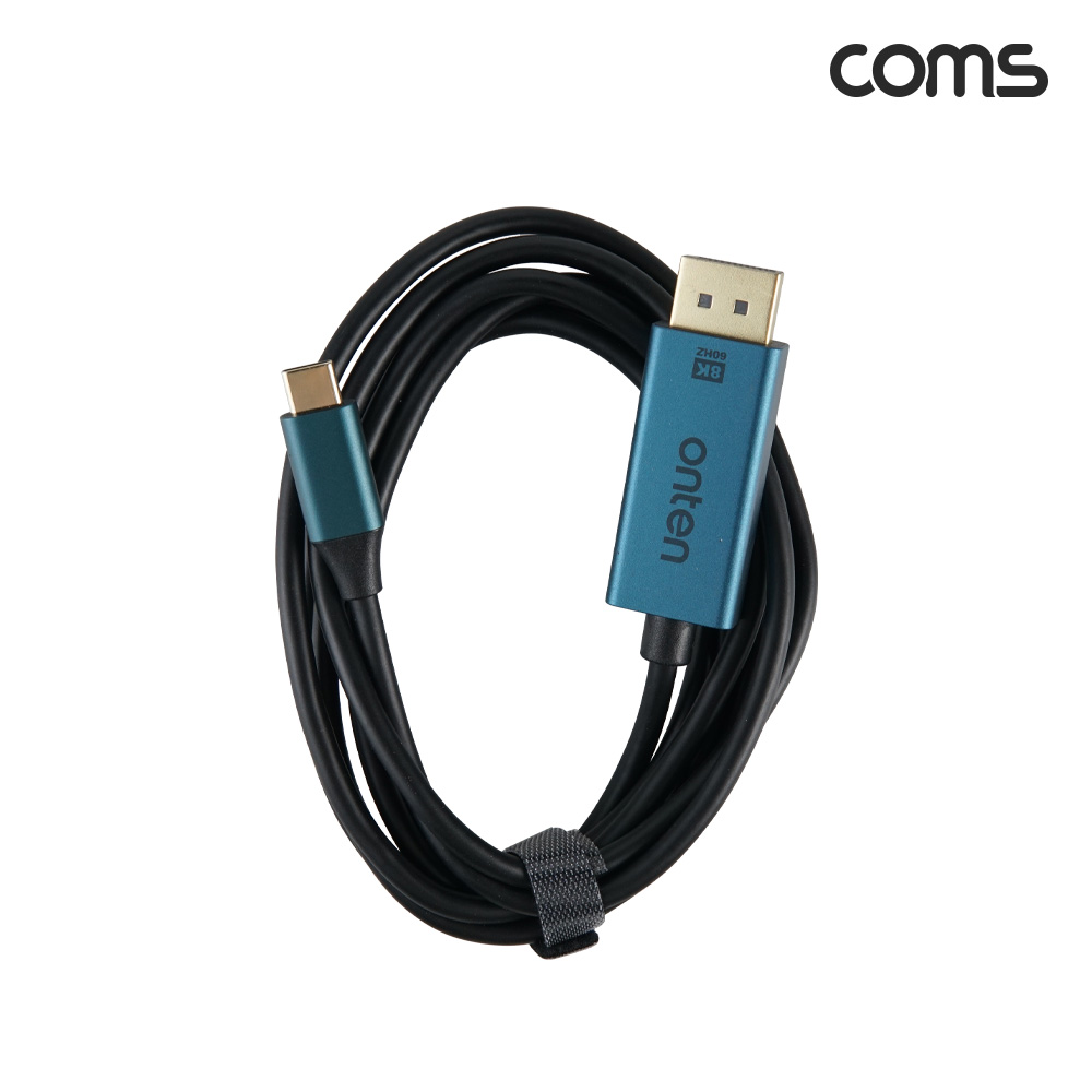 Coms C타입 to 디스플레이포트 컨버터 케이블 1.8m 변환 C type DP 8K@60Hz UHD Displayport