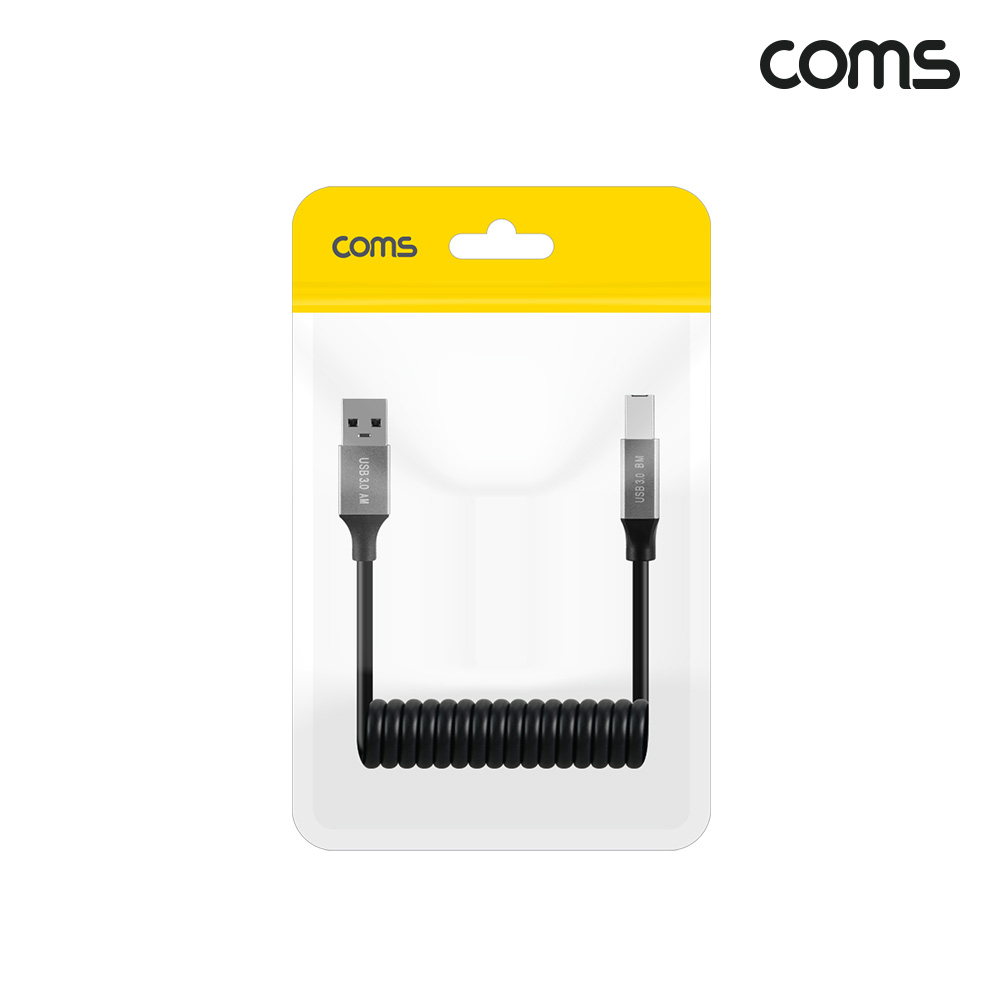 Coms USB 3.0 스프링 케이블 30cm~1M B타입