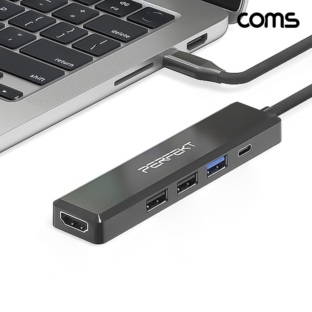 Coms USB C타입 멀티허브 HDMI 4K@30Hz PD100W USB 3.0