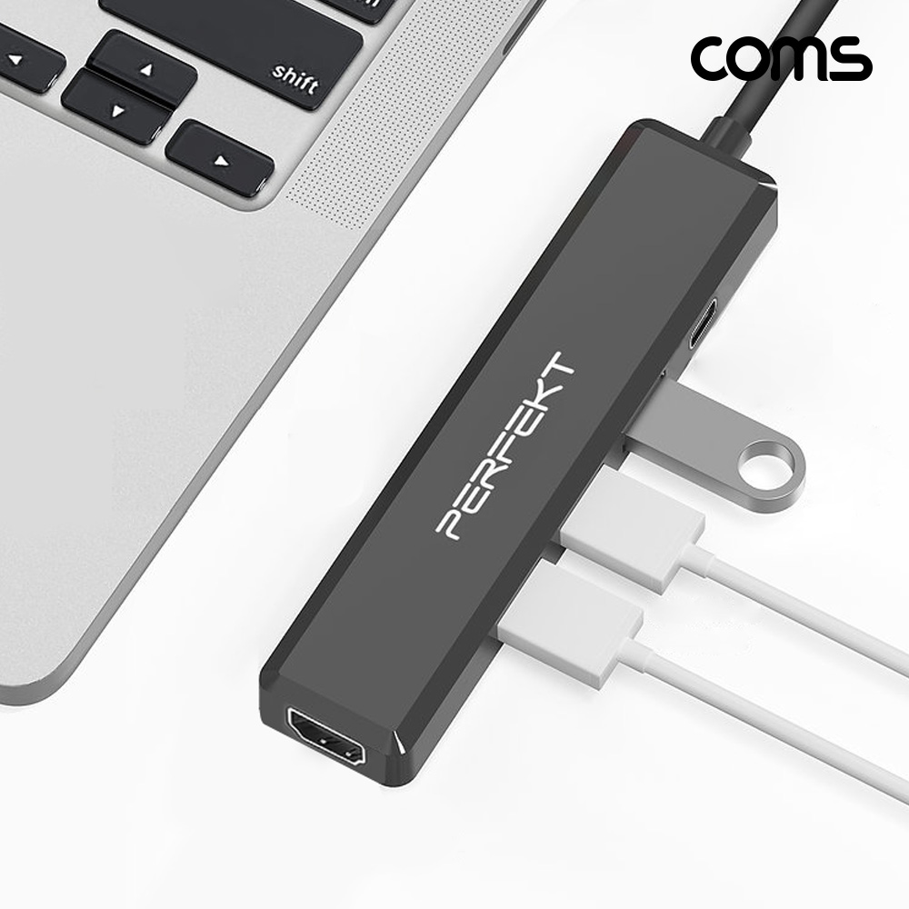 Coms USB C타입 멀티허브 HDMI 4K@30Hz PD100W USB 3.0