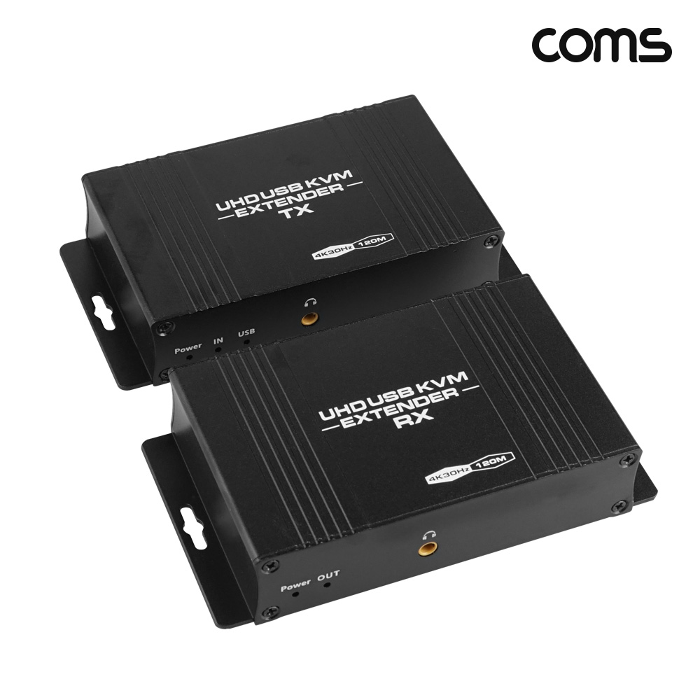 Coms HDMI KVM 리피터 120m 4K UHD 키보드 마우스 연결