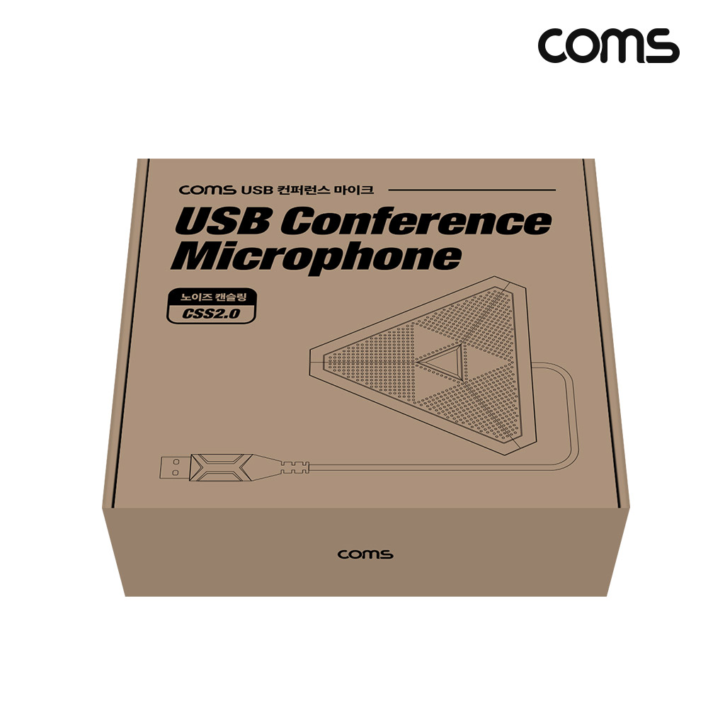 Coms USB 컨퍼런스 마이크 삼각 전방향 콘덴서 회의용