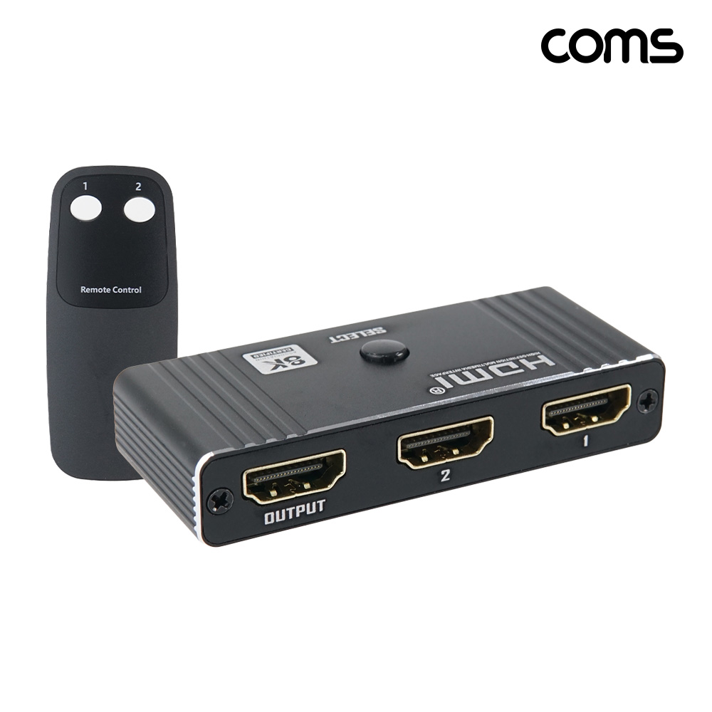 Coms HDMI 양방향 스위치 분배기 8K 60Hz 수동 전환 리모컨