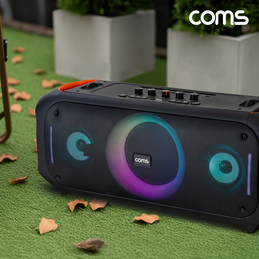 Coms 블루투스 스피커 앰프 마이크 세트 총 140W 노래방 버스킹