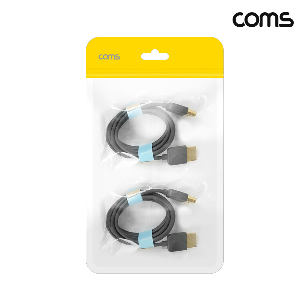 Coms HDMI 2.0 초슬림 케이블 1.5m 4K2K@60Hz UHD 2개 1세트