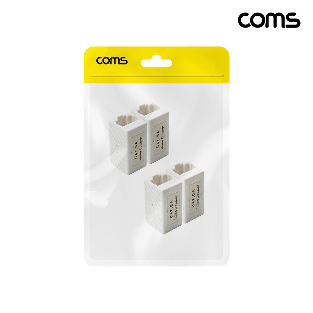 Coms RJ45 연장 커플러 8P8C UTP CAT6A 5개 1세트