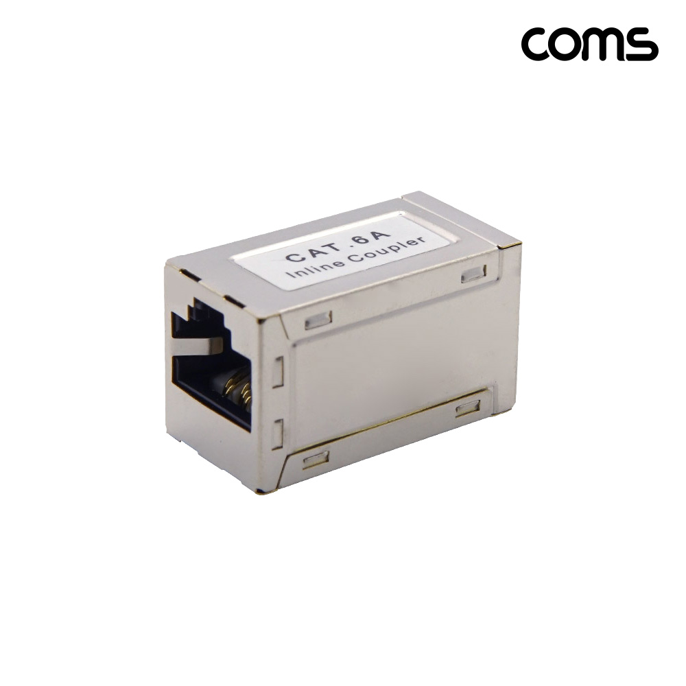 Coms RJ45 연장 커플러 8P8C UTP STP CAT6A 3개 1세트