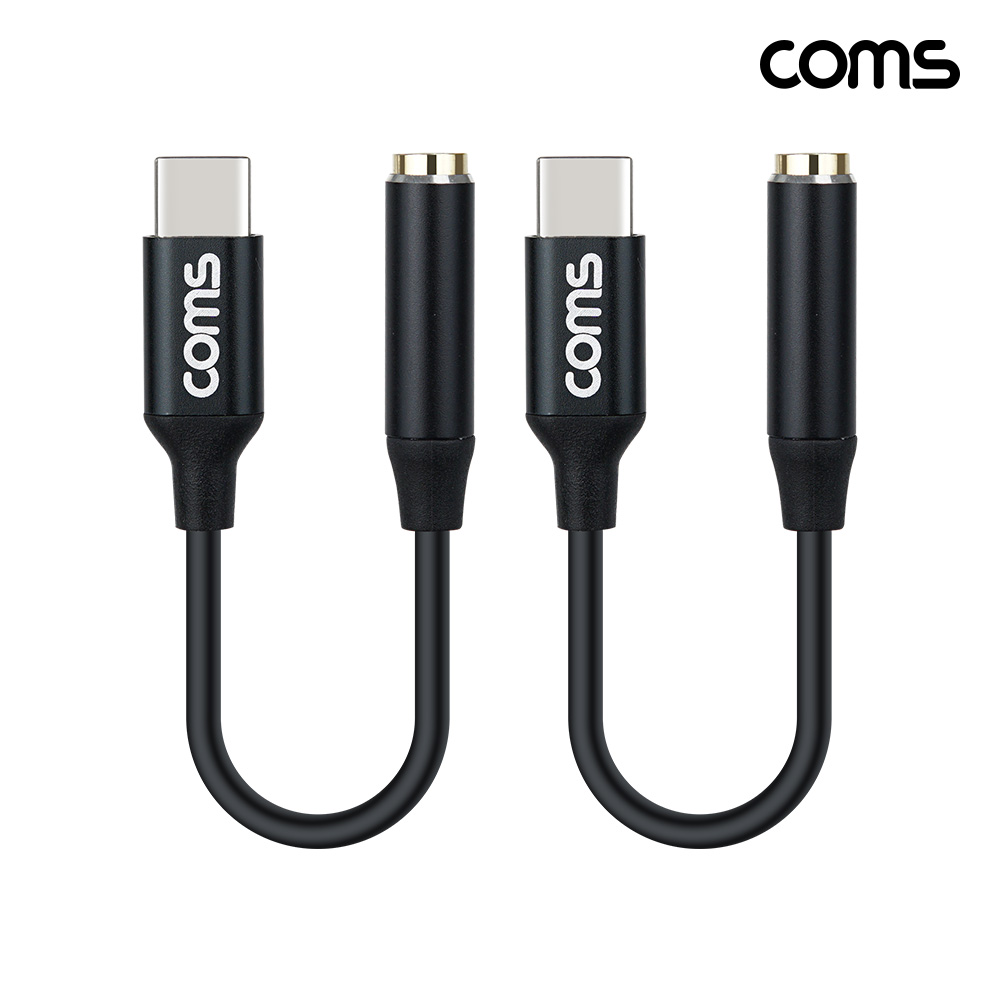 Coms C타입 3.5mm 이어폰 오디오 젠더 2개 1세트