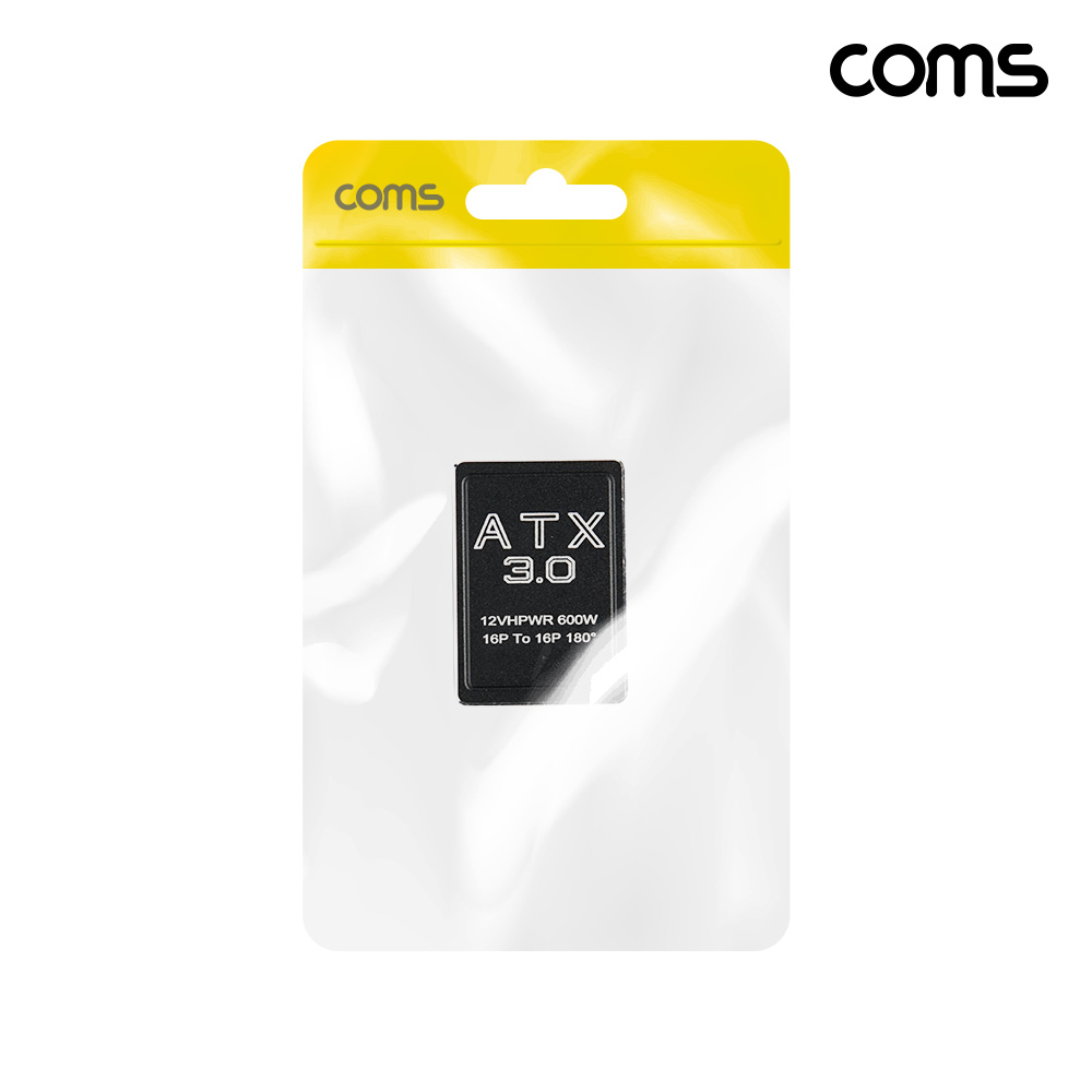 Coms ATX3.0 12VHPWR 600W 16P to 16P 그래픽카드 GPU 180도 꺾임 ㄷ자 전원 젠더 B타입