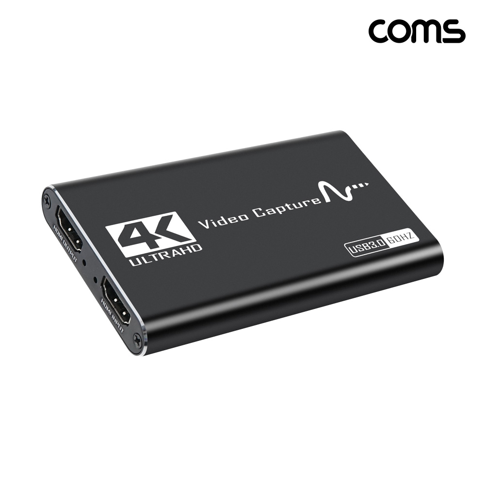 Coms USB 3.0 HDMI 캡쳐카드 스트리밍 실시간 비디오 녹화 C타입 변환젠더 제공 캡쳐보드