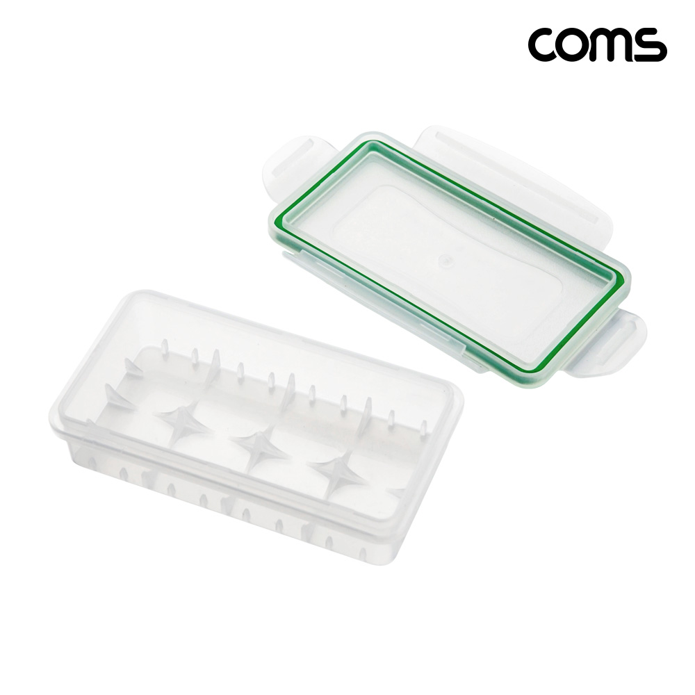 Coms 18650 배터리 2구 보관용 투명 케이스