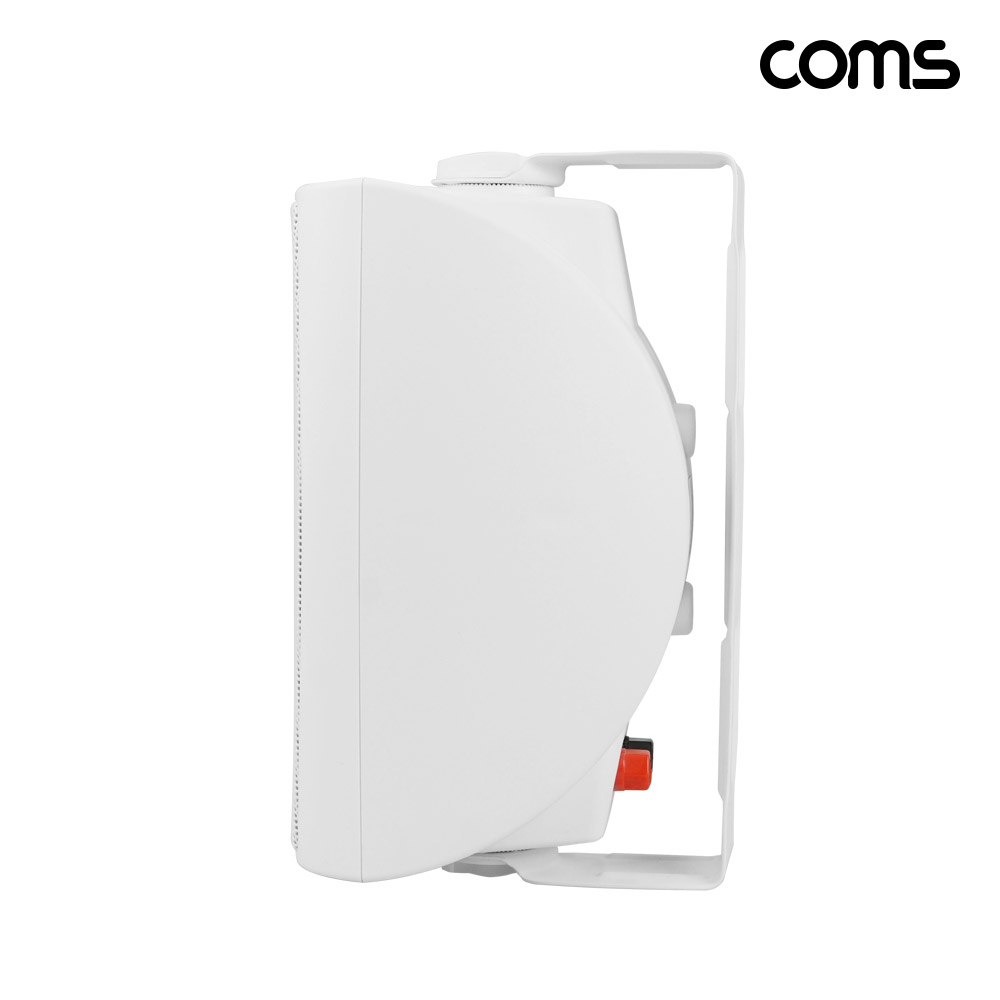Coms 실외용 패시브 북쉘프 매장 스피커 20W White