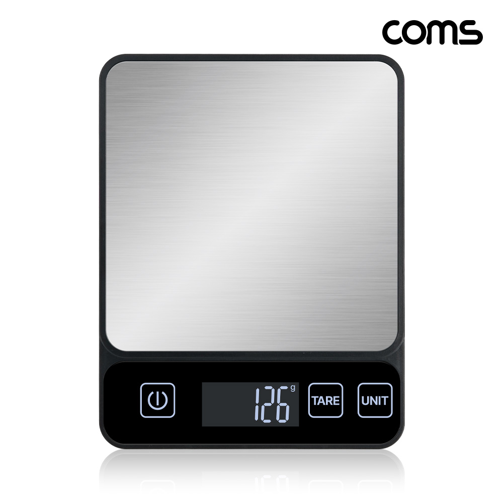 Coms 디지털 주방 저울 1g 단위 측정 영점기능