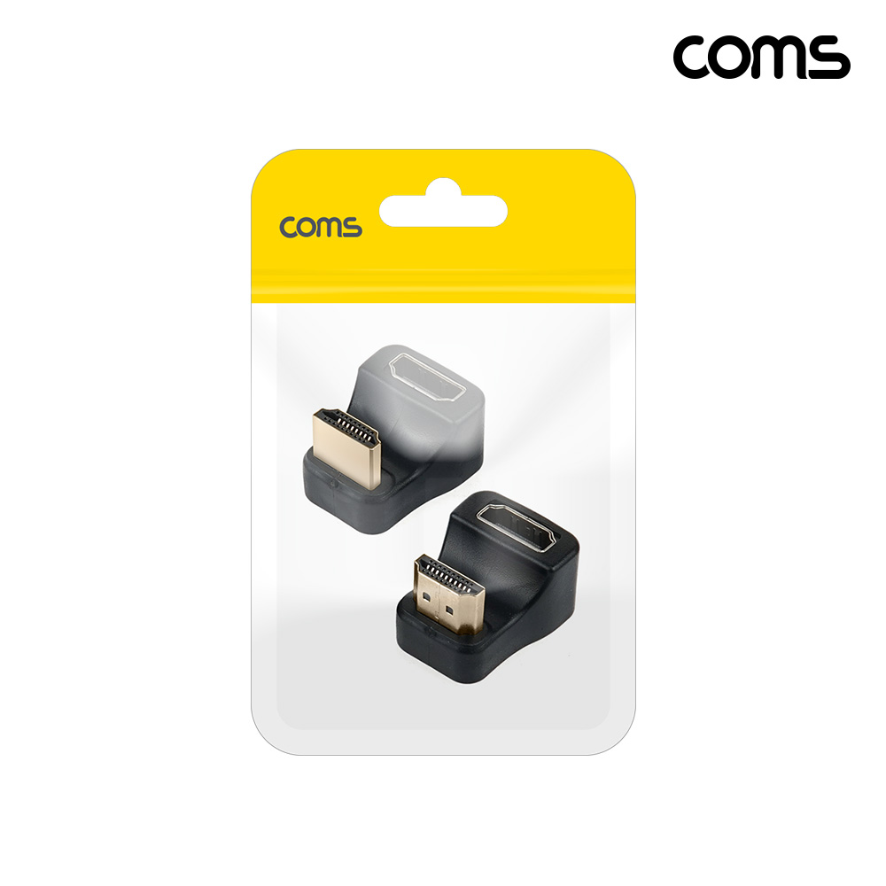 Coms HDMI 젠더 180도 꺾임 8K 60Hz UHD 2개입