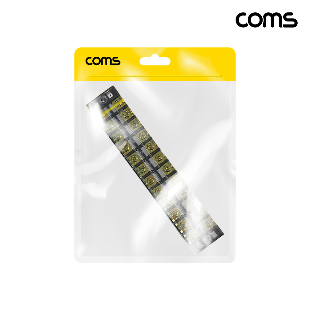 Coms TB-2512L 고정식 단자대 600V 25A 터미널 블록 나사 체결식