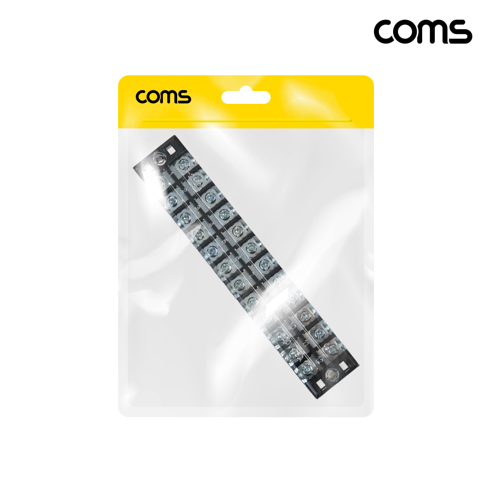 Coms TB-2512L 고정식 단자대 600V 25A 터미널 블록 나사 체결식