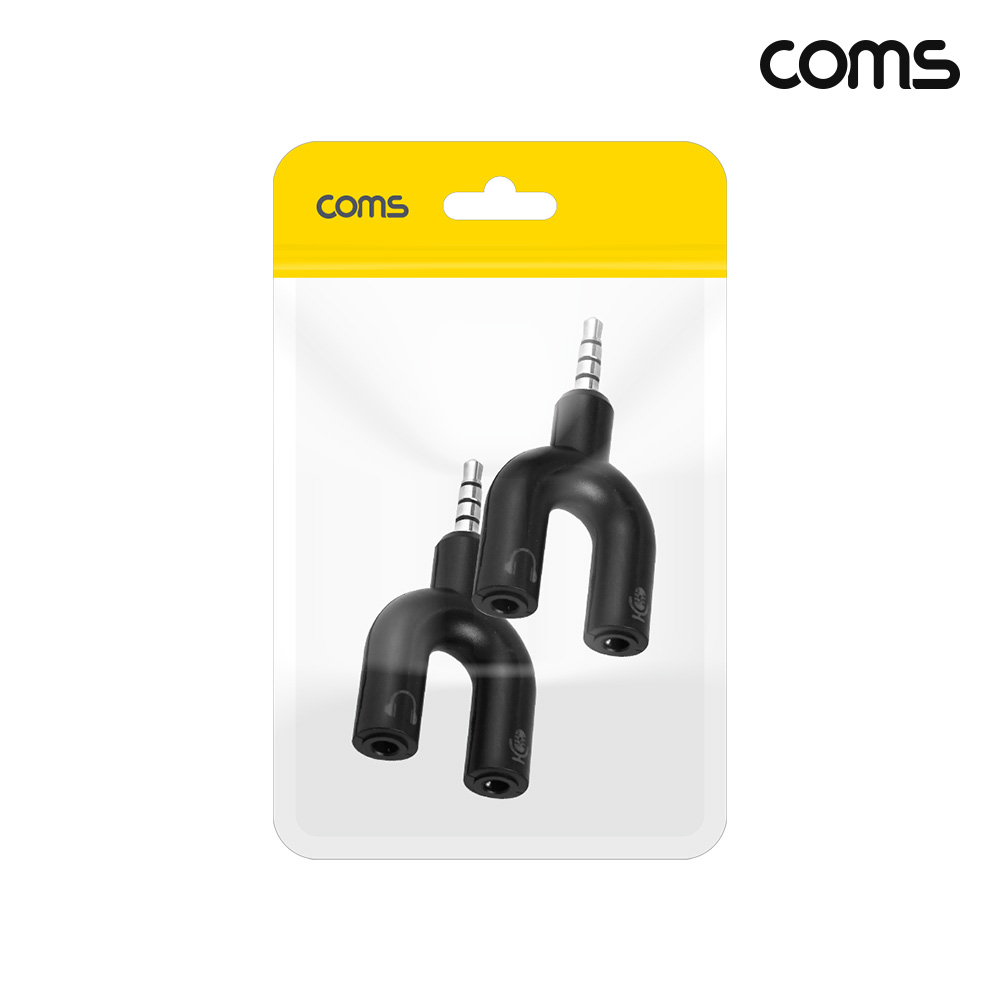 Coms 3.5mm 스테레오 오디오 젠더 Y형 2개입
