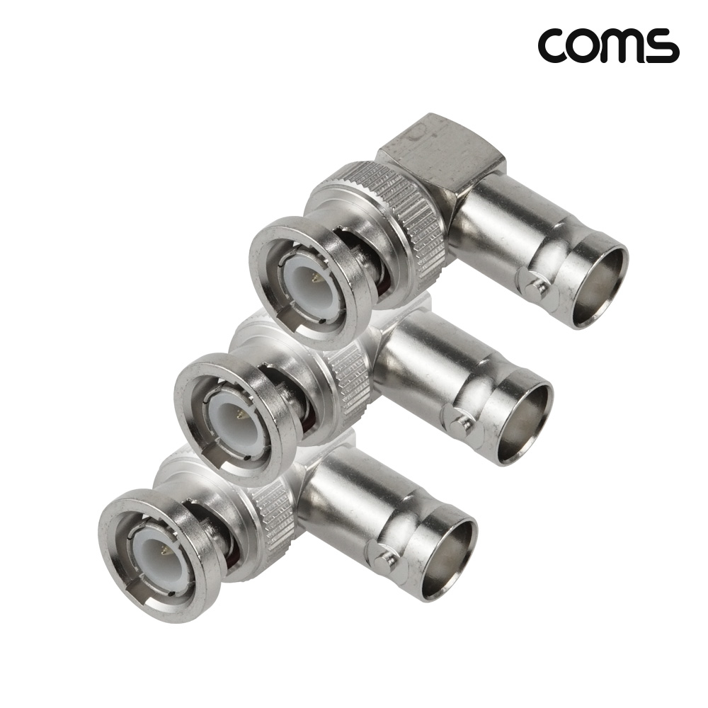 Coms BNC MF 꺾임 젠더 3개입