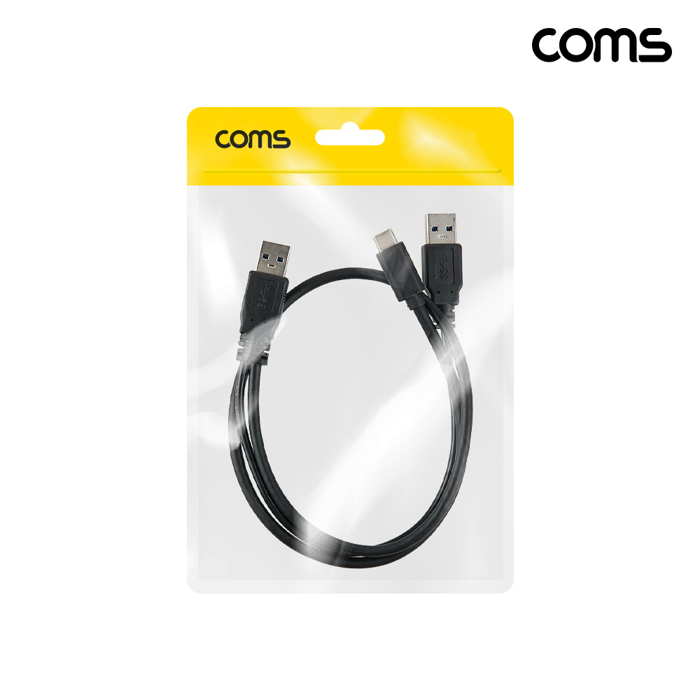 Coms 2 in 1 USB 3.0 A to A + C타입 케이블