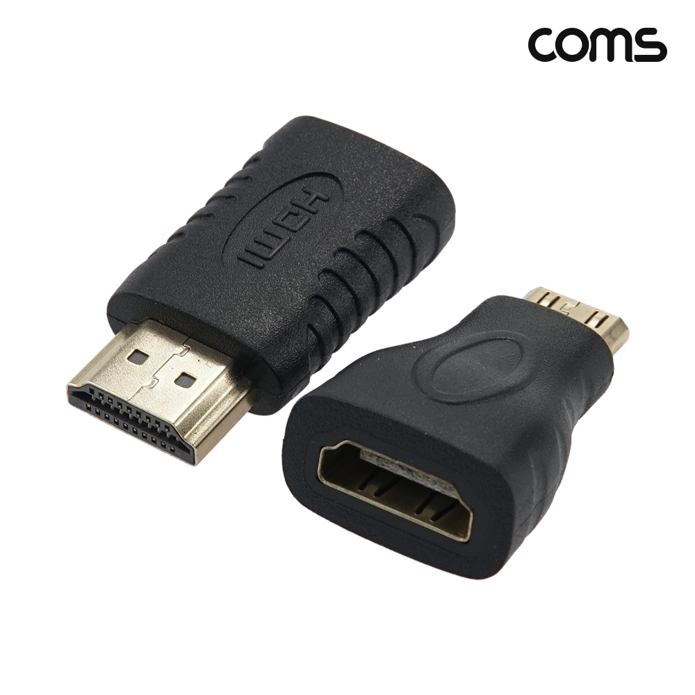 Coms Mini HDMI to HDMI1개 HDMI to Mini HDMI 1개 변환젠더 세트