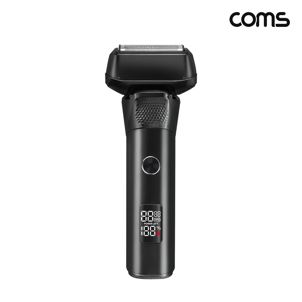 Coms 5중날 충전식 전기면도기 억센 수염 절삭용 C타입충전 차량 건식 습식