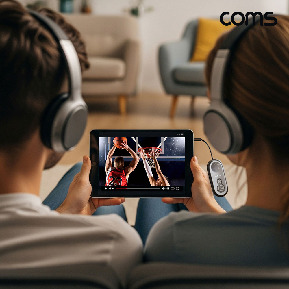 Coms 고음질 블루투스 오디오 송수신기 v5.4 AUX 스테레오 3.5mm 무선 휴대용 리시버 동글
