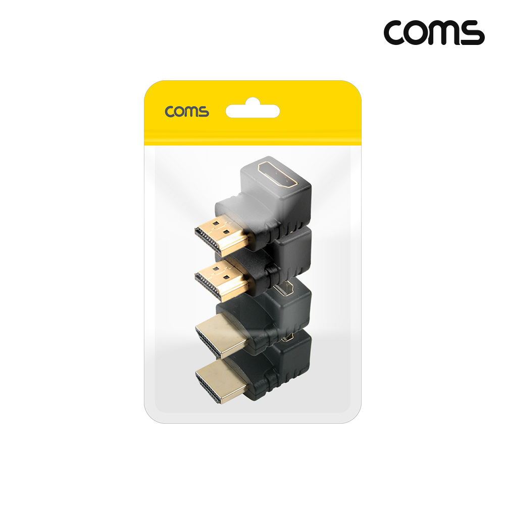 Coms HDMI 연장 ㄱ자 꺾임 젠더 FM 상향 2개 하향 2개