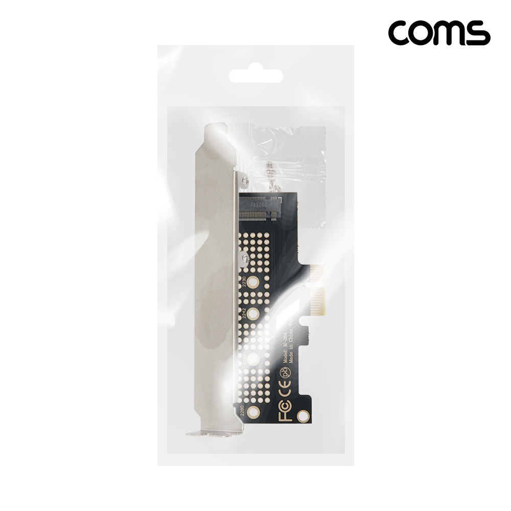 Coms PCIe x1 M.2 NVMe SSD 확장카드 LP 브라켓 포함