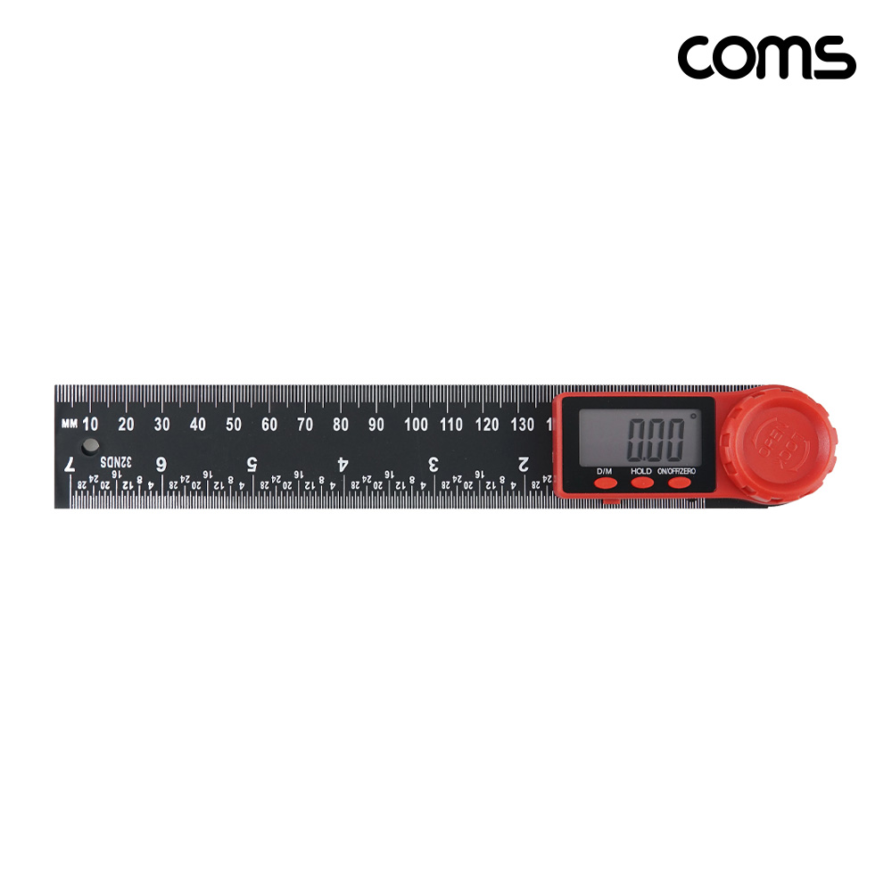 Coms 길이 360도 측정 디지털 각도기 직자