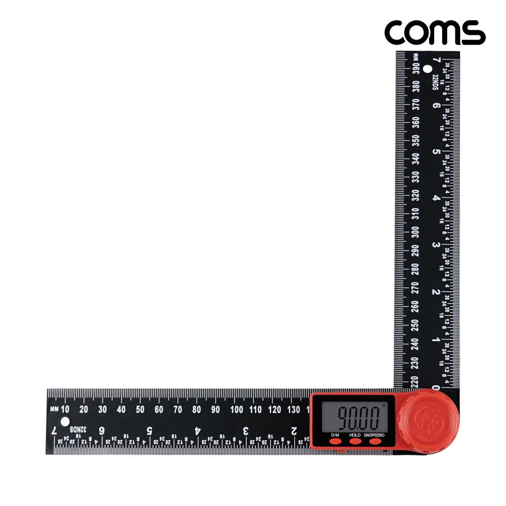 Coms 길이 360도 측정 디지털 각도기 직자
