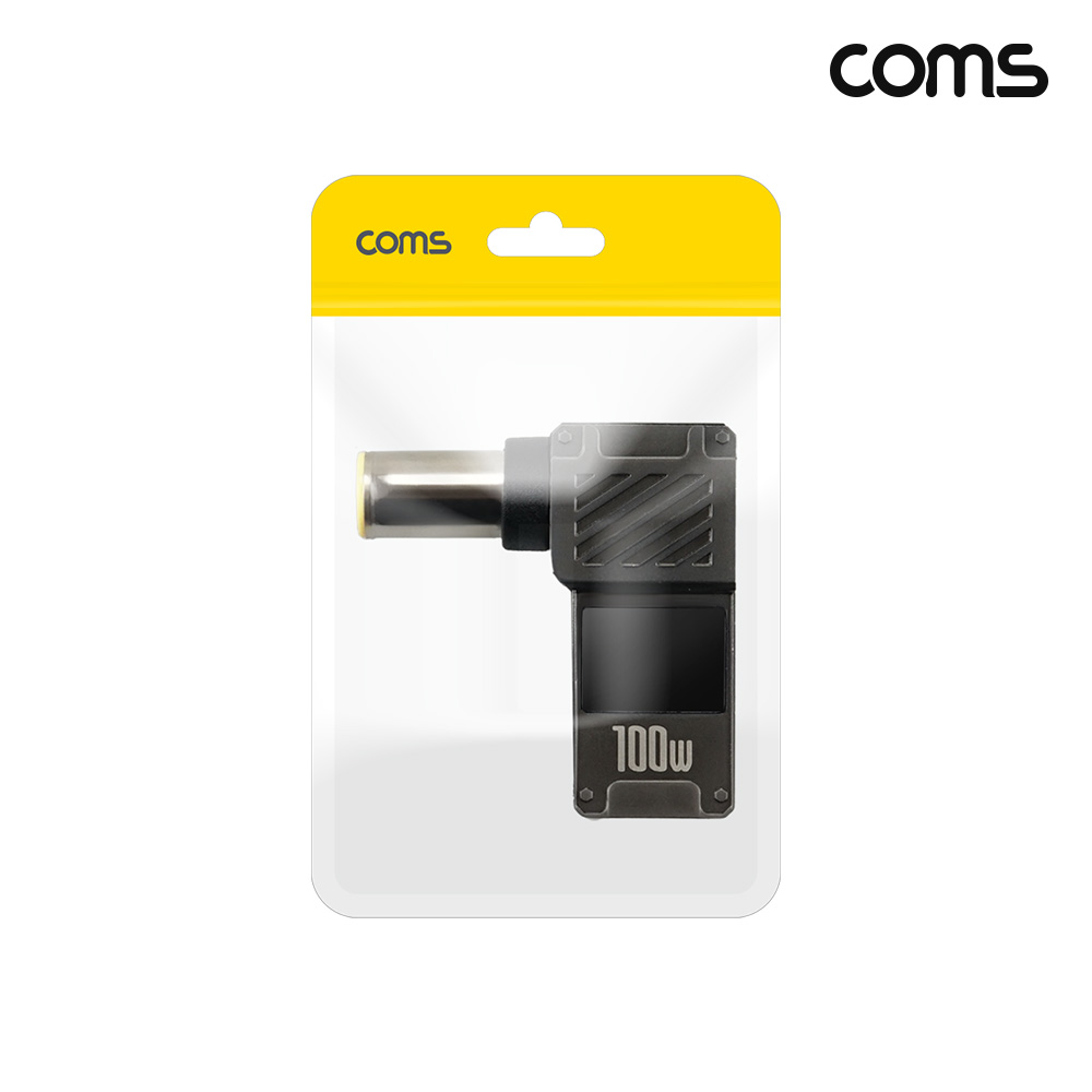 Coms C타입 PD 변환 젠더 100W 20V 꺾임 고리형 외경 7.9 내경 0.9