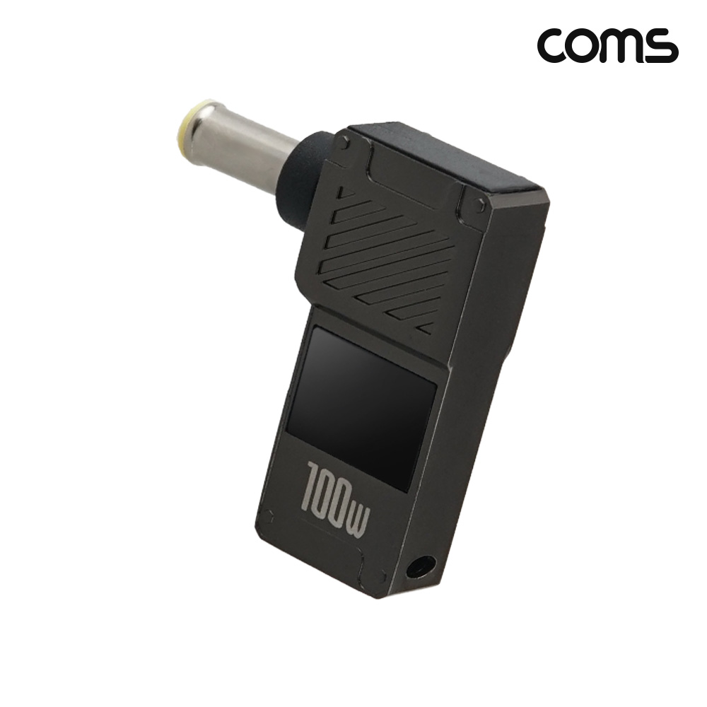 Coms C타입 PD 변환 젠더 100W 20V 꺾임 고리형 외경 5.0 내경 1.0